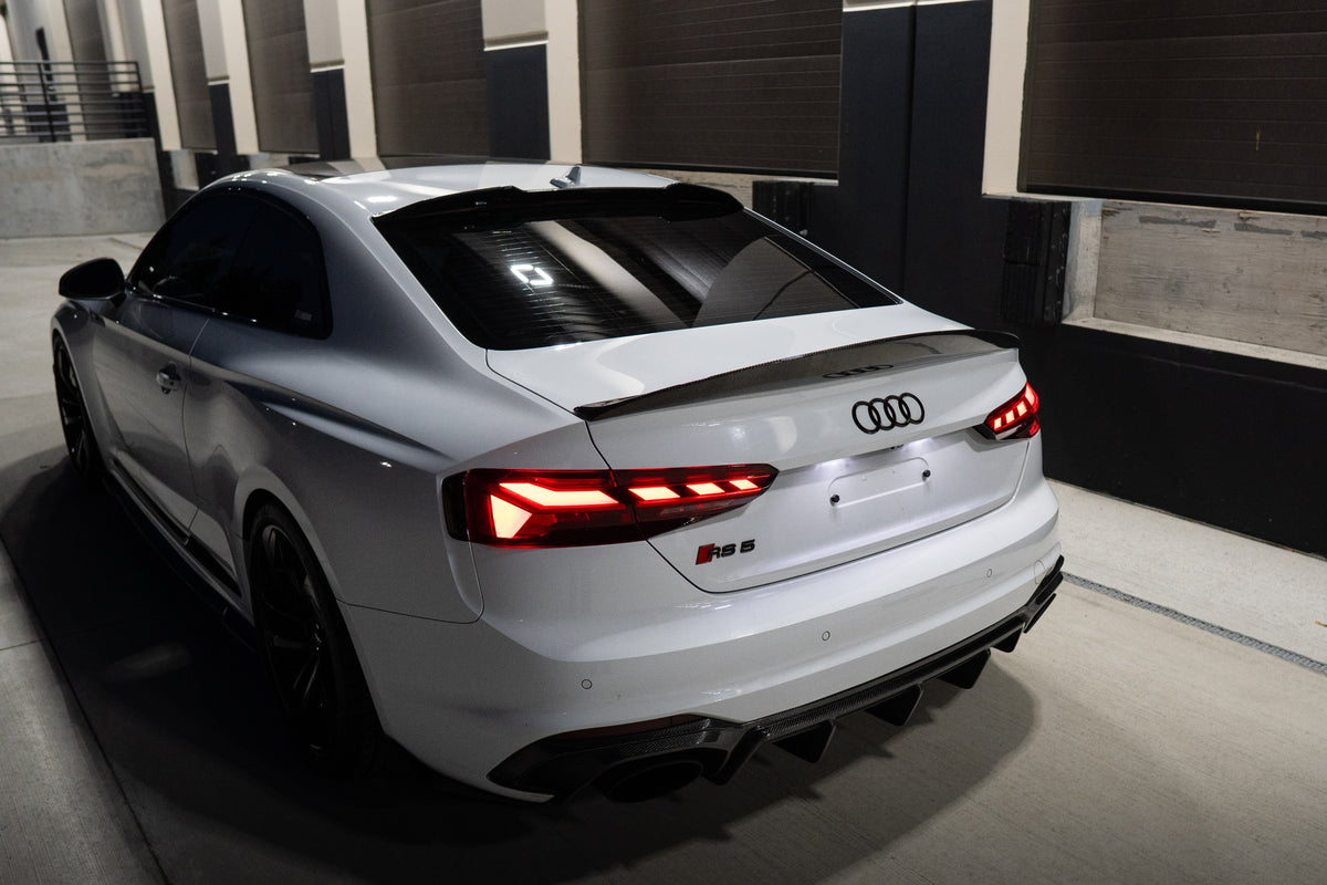 Audi B9 A5/S5/RS5 Compatible Gloss 3K Carbon Fiber Rear Spoiler (Coupe & Sportback)