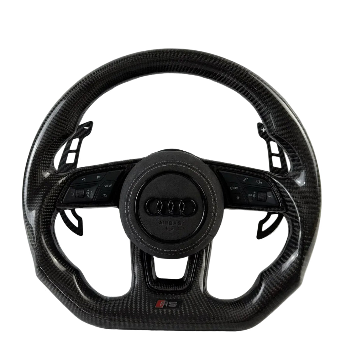 AUDI B9/8V COMPATIBLE FLAT BOTTOM STEERING WHEEL -  CARBON KING PRESET