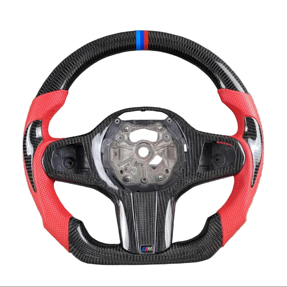 BMW 2018+ COMPATIBLE M SPORT WHEEL PRESET (BMW TOP STRIPE + RED GRIP)